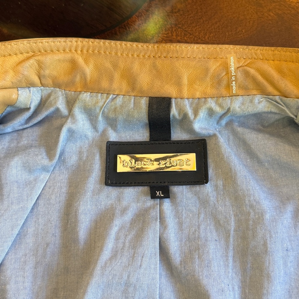 Wilson Leather / Black Rivet Light Brown Leather Jacket - Picture 10 of 12